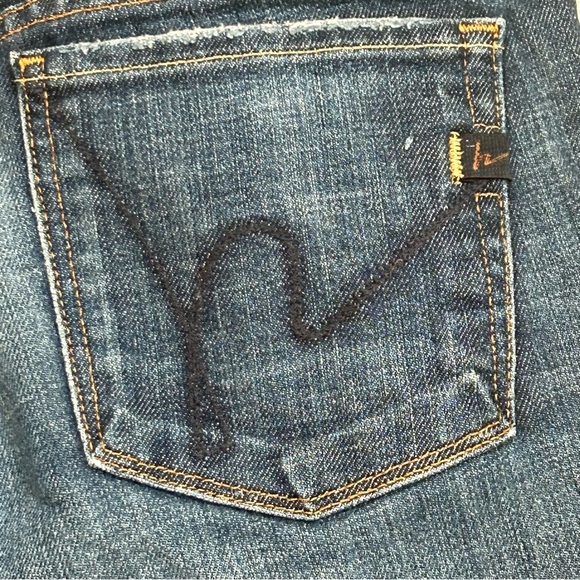 Citizens of Humanity Kelly Low Waist Cropped Straight Leg Jeans Dark Wash 28 - Picture 3 of 9